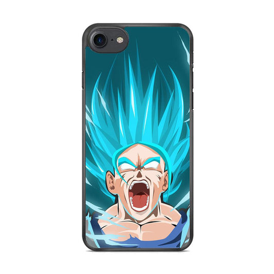 Dragon Ball Z Vegeta Power Up Saiyan Blue iPhone 8 Case-Rubber Black (2D Case)-Oxvistore