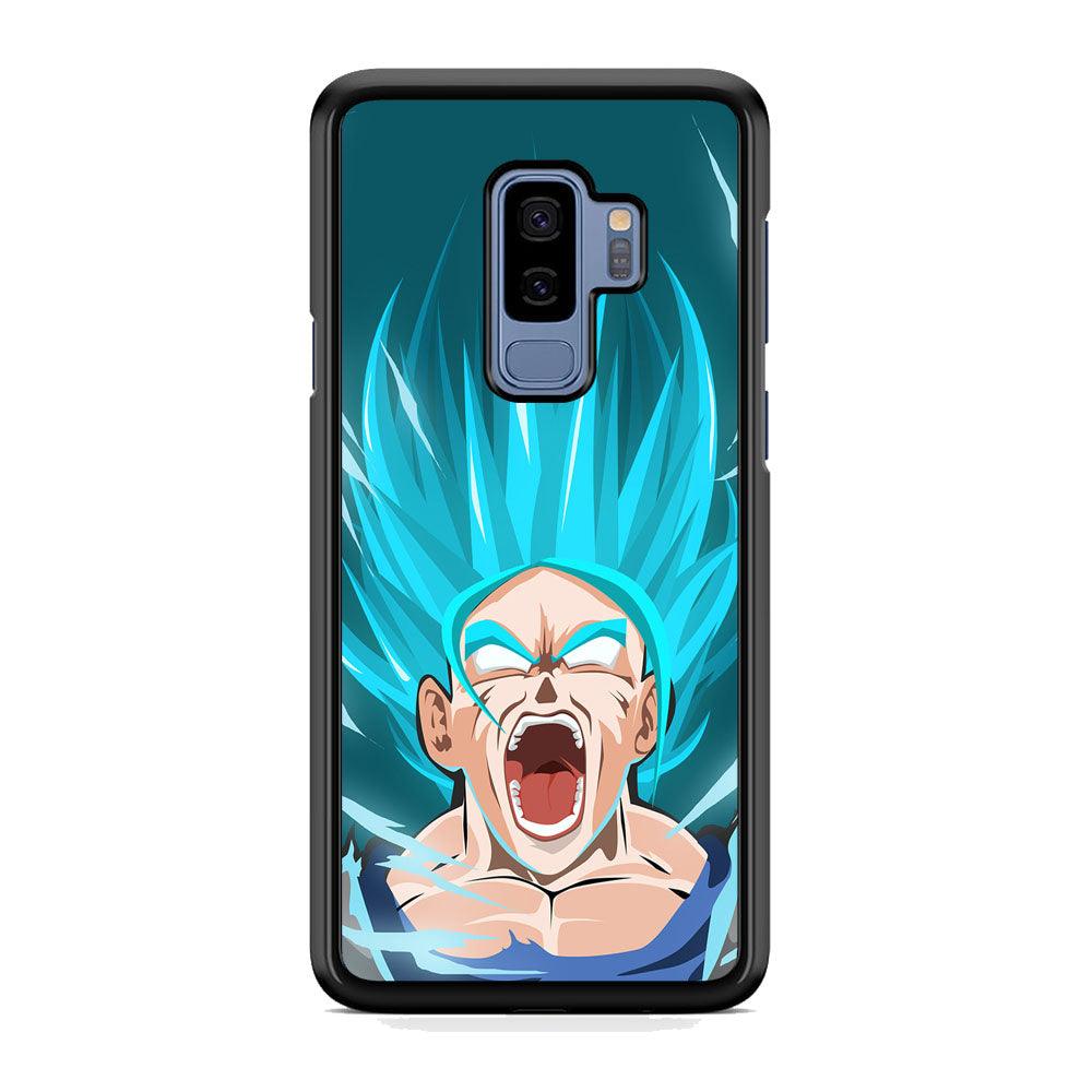 Dragon Ball Z Vegeta Power Up Saiyan Blue Samsung Galaxy S9 Plus Case-Rubber Black (2D Case)-Oxvistore