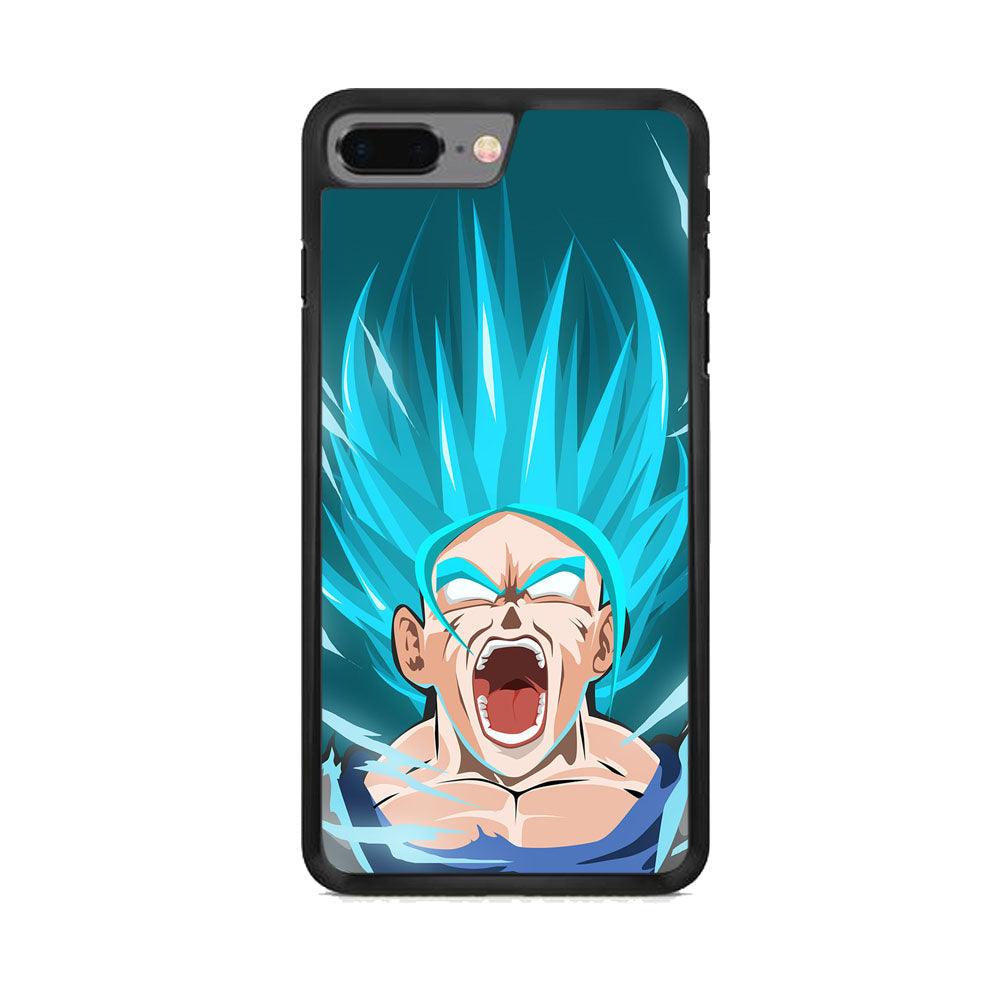 Dragon Ball Z Vegeta Power Up Saiyan Blue iPhone 8 Plus Case-Rubber Black (2D Case)-Oxvistore