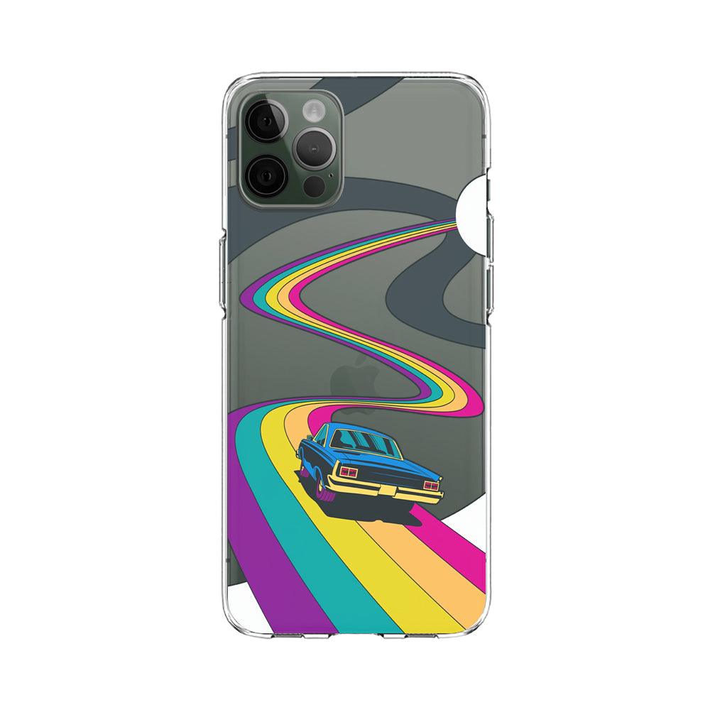 Drive a Car on The Rainbow Road Clear Soft Case-Oxvistore