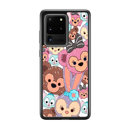 Duffy The Disney Bear Art Collage Samsung Galaxy S20 Ultra Case-Rubber Black (2D Case)-Oxvistore