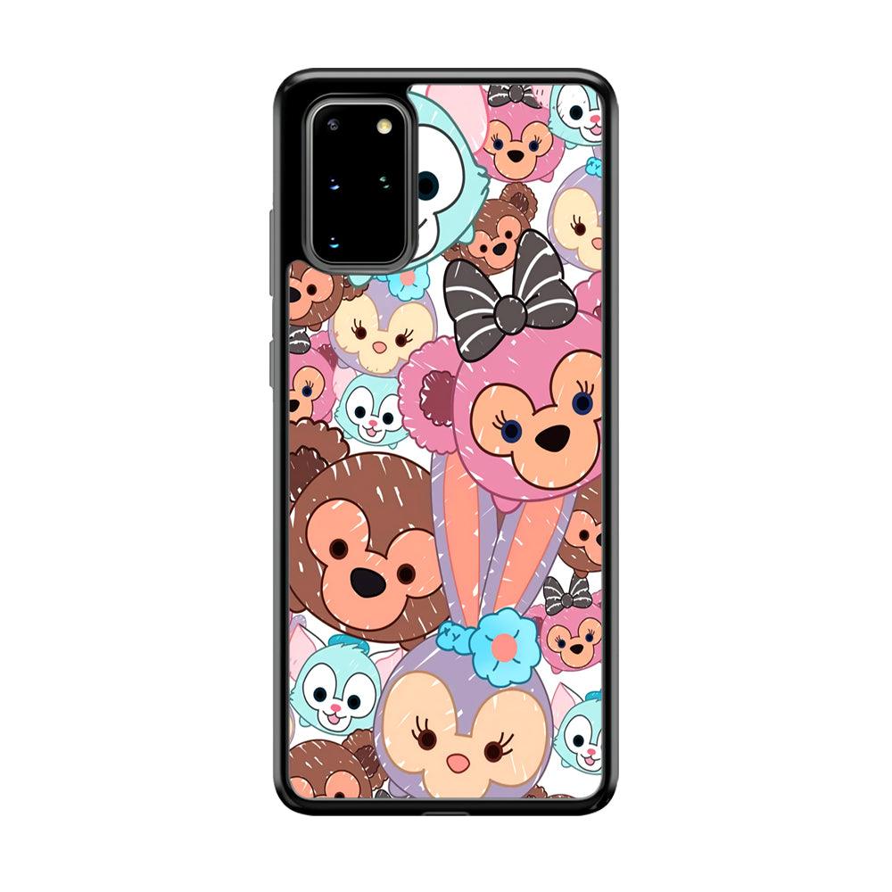 Duffy The Disney Bear Art Collage Samsung Galaxy S20 Plus Case-Rubber Black (2D Case)-Oxvistore