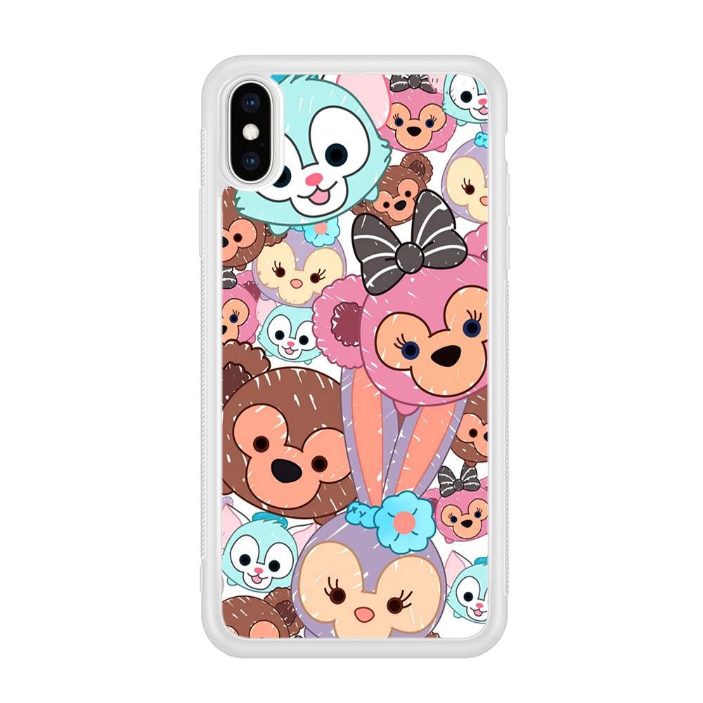 Duffy The Disney Bear Art Collage iPhone X Case-Oxvistore