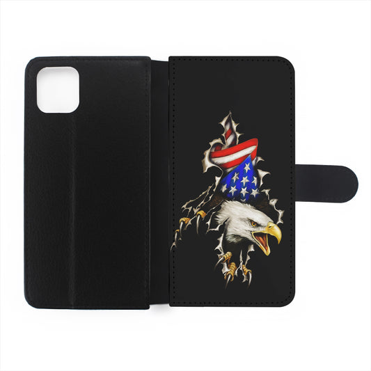 Eagle American Flag Patriotic Flip Wallet Phone Case