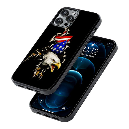 Eagle American Flag Patriotic 2D Rubber Phone Case-Oxvistore