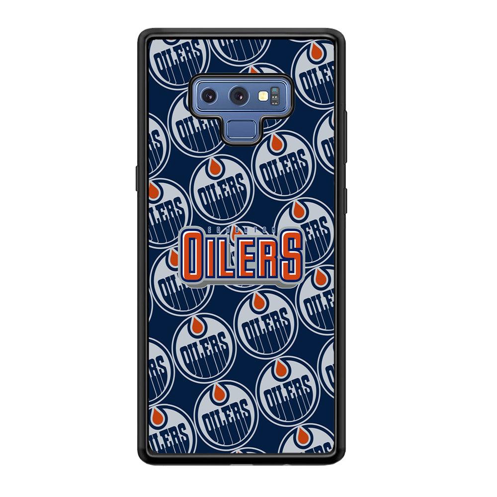 Edmonton Oilers Blue Patern Assembly Samsung Galaxy Note 9 Case-Oxvistore