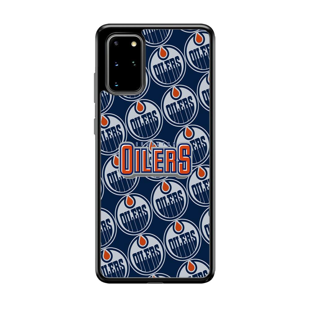 Edmonton Oilers Blue Patern Assembly Samsung Galaxy S20 Plus Case-Rubber Black (2D Case)-Oxvistore