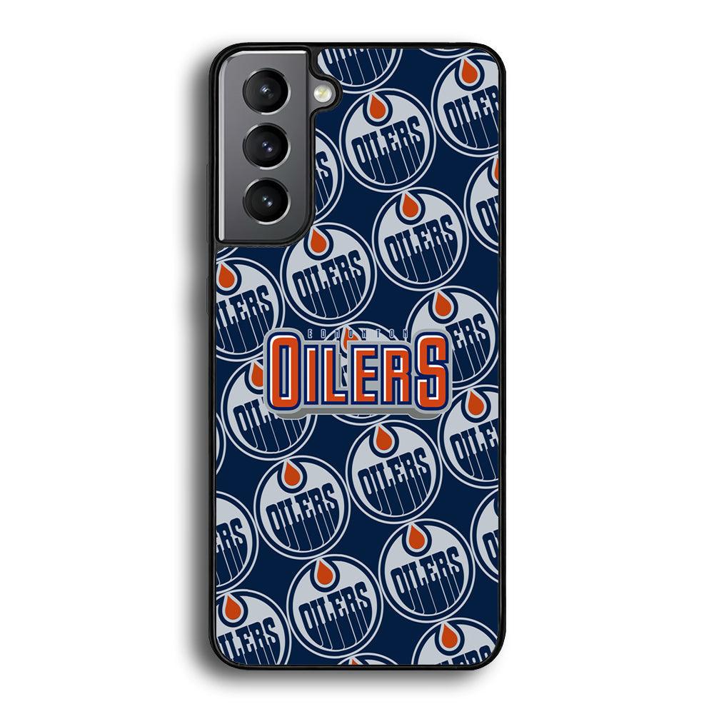 Edmonton Oilers Blue Patern Assembly Samsung Galaxy S21 Case-Oxvistore