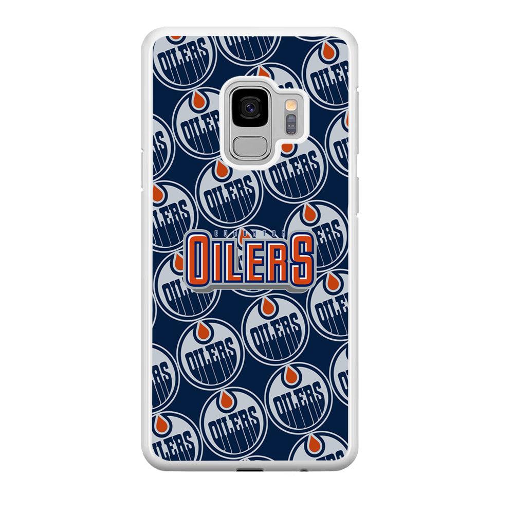 Edmonton Oilers Blue Patern Assembly Samsung Galaxy S9 Case-Oxvistore