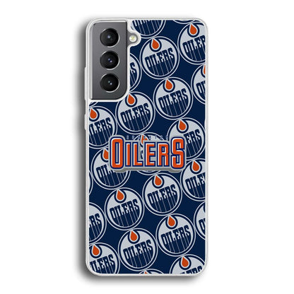 Edmonton Oilers Blue Patern Assembly Samsung Galaxy S21 Case-Oxvistore