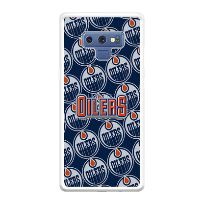 Edmonton Oilers Blue Patern Assembly Samsung Galaxy Note 9 Case-Oxvistore