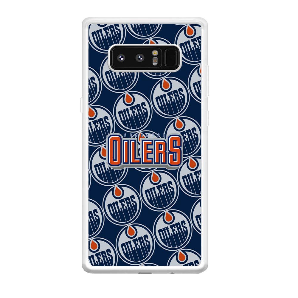 Edmonton Oilers Blue Patern Assembly Samsung Galaxy Note 8 Case-Oxvistore