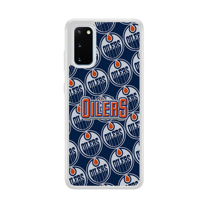 Edmonton Oilers Blue Patern Assembly Samsung Galaxy S20 Case-Oxvistore