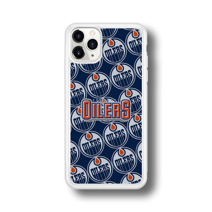 Edmonton Oilers Blue Patern Assembly iPhone 11 Pro Case-Oxvistore