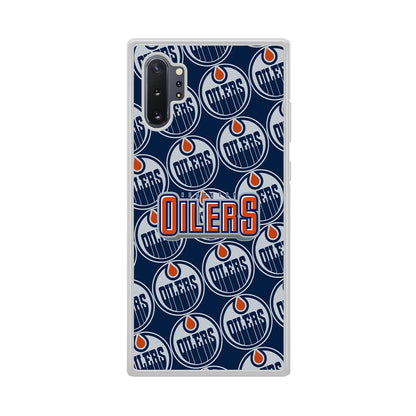 Edmonton Oilers Blue Patern Assembly Samsung Galaxy Note 10 Plus Case-Oxvistore