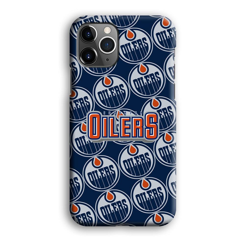 Edmonton Oilers Blue Patern Assembly iPhone 12 Pro Max Case-Oxvistore