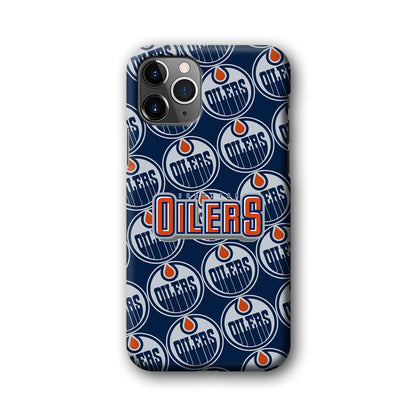 Edmonton Oilers Blue Patern Assembly iPhone 11 Pro Case-Oxvistore