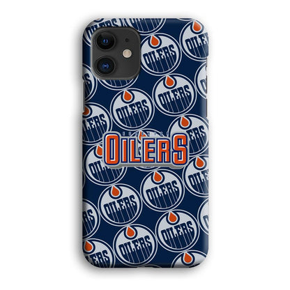 Edmonton Oilers Blue Patern Assembly iPhone 12 Case-Oxvistore