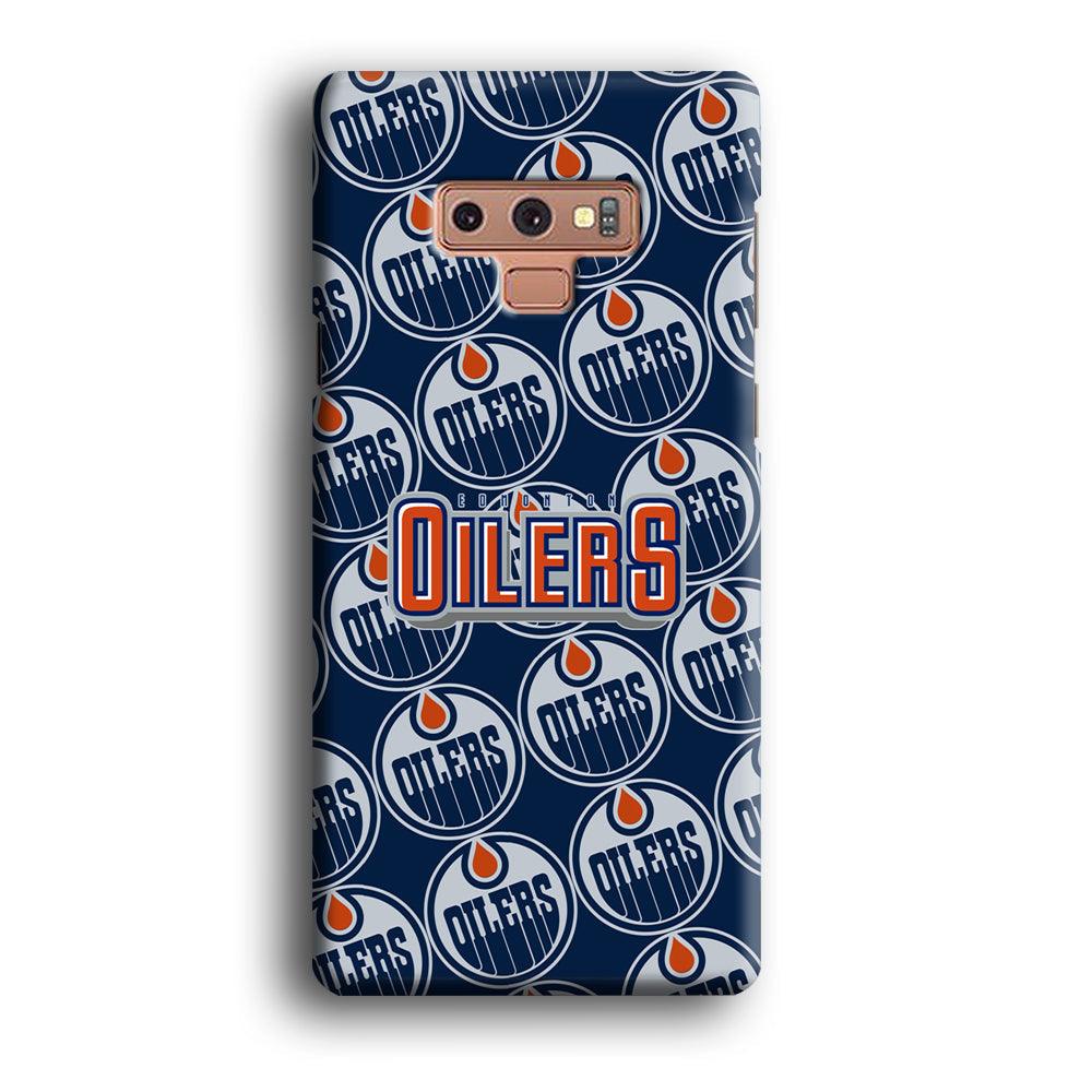 Edmonton Oilers Blue Patern Assembly Samsung Galaxy Note 9 Case-Oxvistore