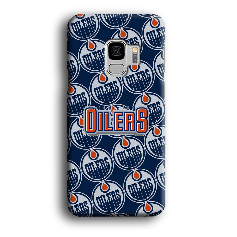 Edmonton Oilers Blue Patern Assembly Samsung Galaxy S9 Case-Oxvistore