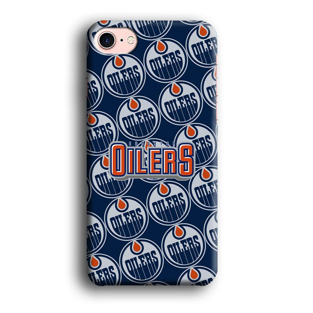 Edmonton Oilers Blue Patern Assembly iPhone 8 Case-Oxvistore