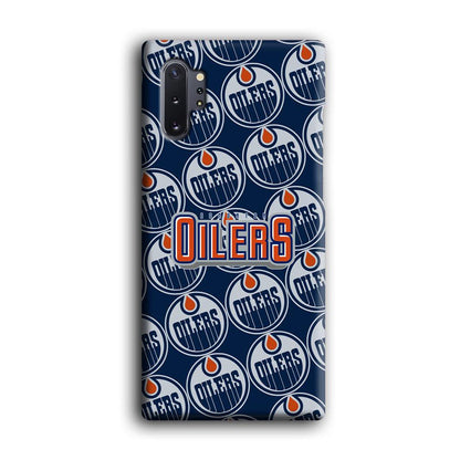 Edmonton Oilers Blue Patern Assembly Samsung Galaxy Note 10 Plus Case-Oxvistore