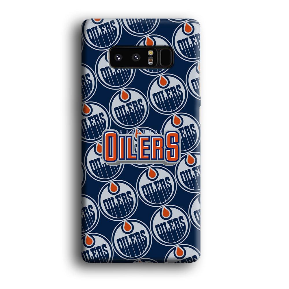 Edmonton Oilers Blue Patern Assembly Samsung Galaxy Note 8 Case-Oxvistore