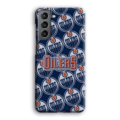 Edmonton Oilers Blue Patern Assembly Samsung Galaxy S21 Case-Oxvistore