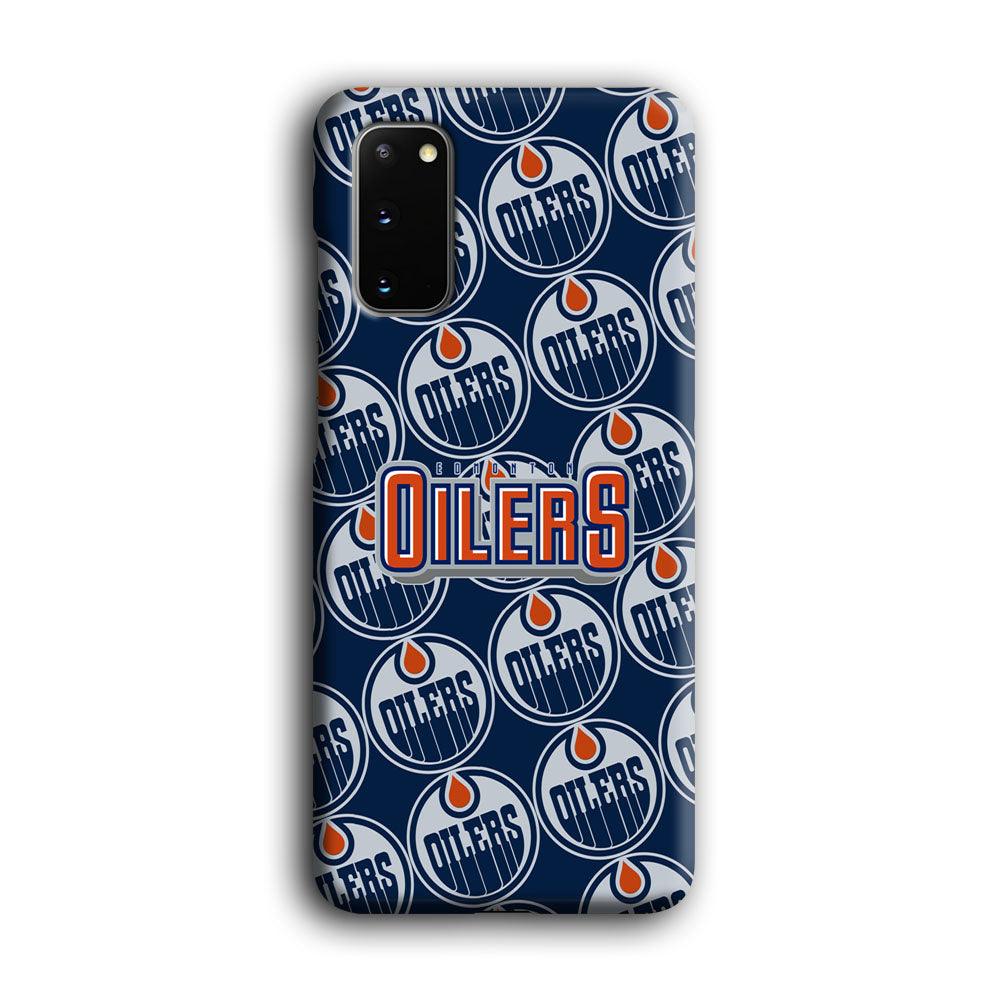 Edmonton Oilers Blue Patern Assembly Samsung Galaxy S20 Case-Oxvistore