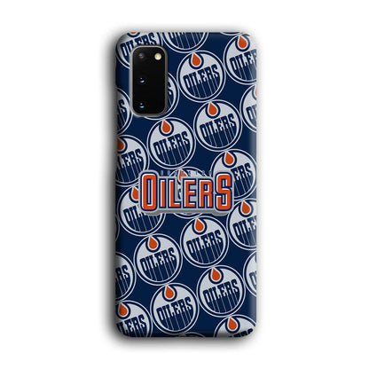 Edmonton Oilers Blue Patern Assembly Samsung Galaxy S20 Case-Oxvistore