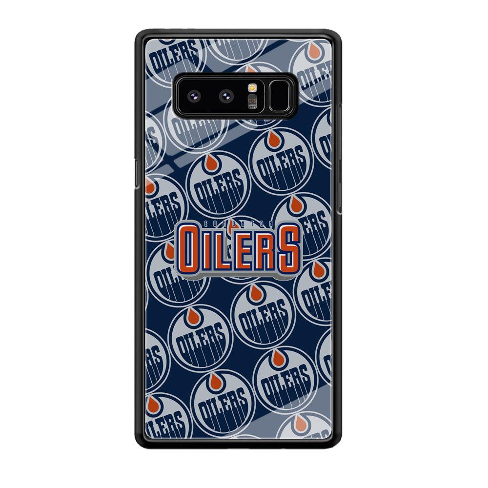 Edmonton Oilers Blue Patern Assembly Samsung Galaxy Note 8 Case-Oxvistore