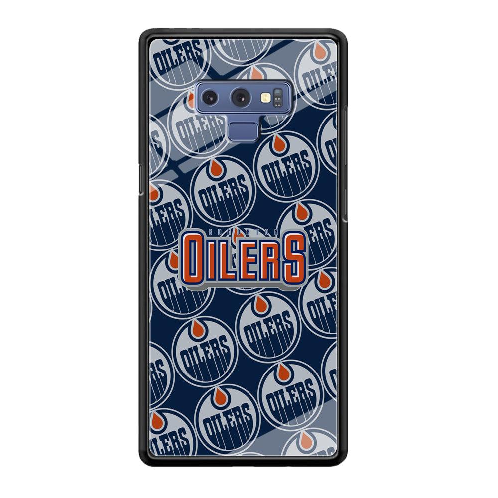 Edmonton Oilers Blue Patern Assembly Samsung Galaxy Note 9 Case-Oxvistore