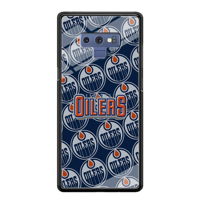 Edmonton Oilers Blue Patern Assembly Samsung Galaxy Note 9 Case-Oxvistore