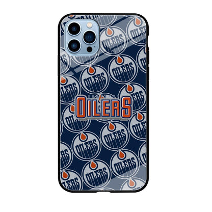 Edmonton Oilers Blue Patern Assembly iPhone 12 Pro Case-Oxvistore