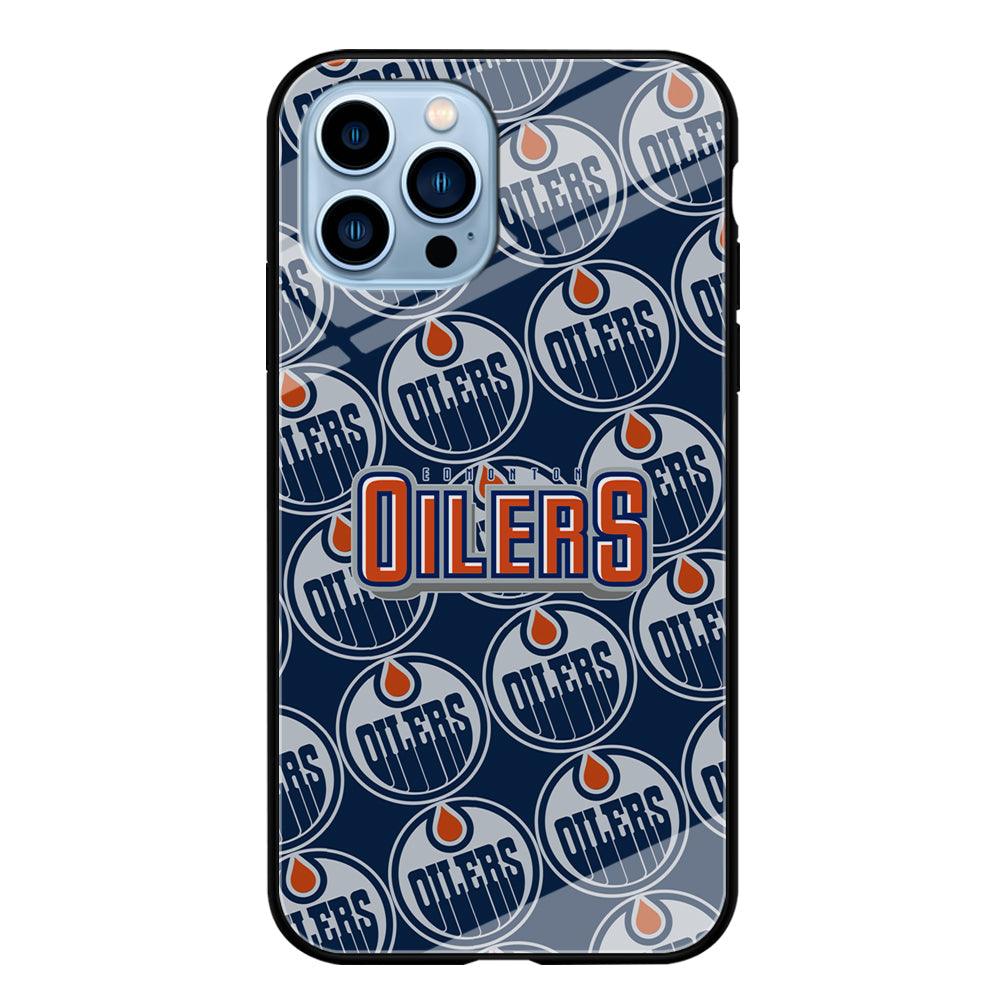 Edmonton Oilers Blue Patern Assembly iPhone 13 Pro Case-Oxvistore