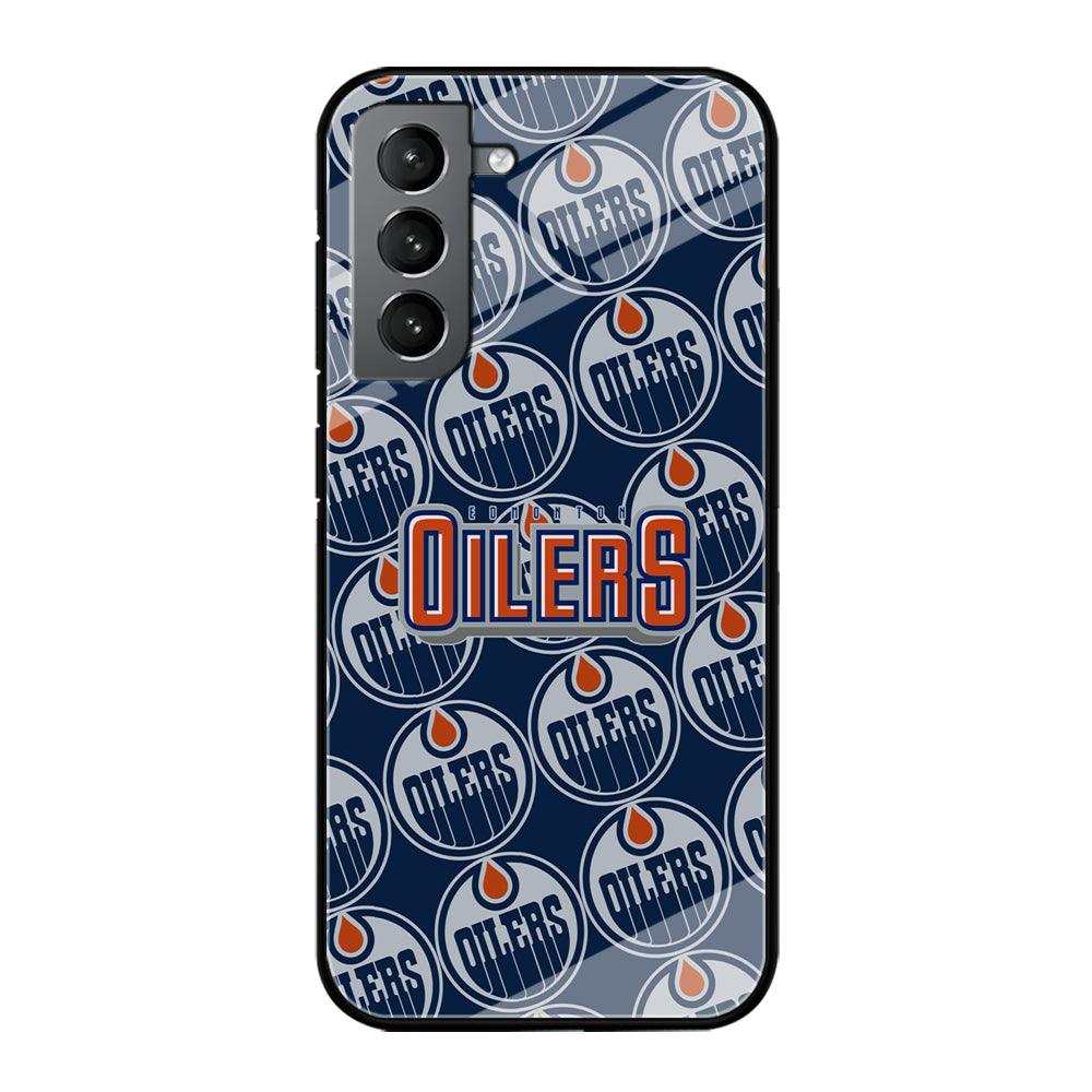 Edmonton Oilers Blue Patern Assembly Samsung Galaxy S21 Case-Oxvistore