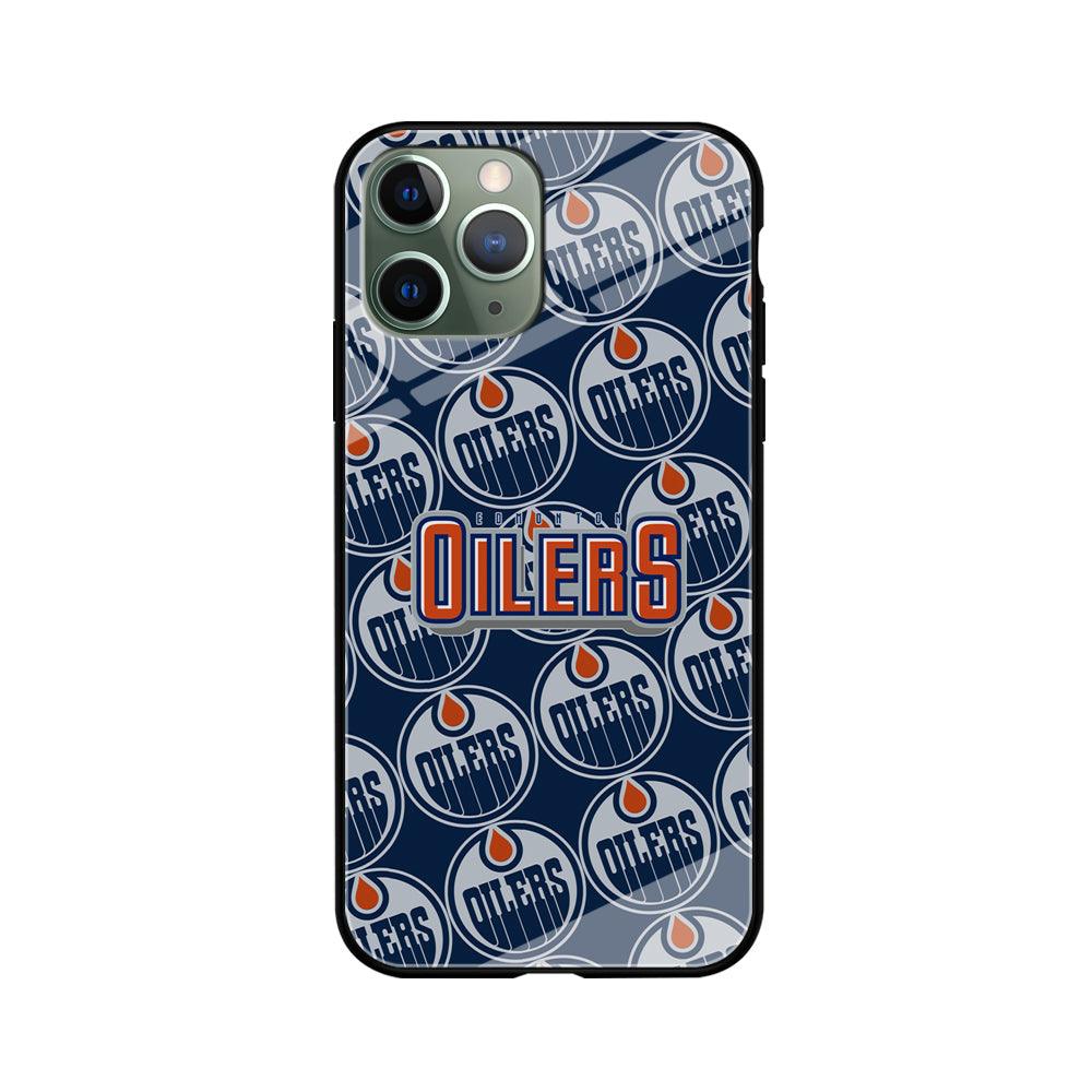 Edmonton Oilers Blue Patern Assembly iPhone 11 Pro Case-Oxvistore