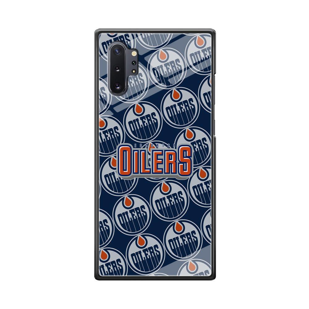 Edmonton Oilers Blue Patern Assembly Samsung Galaxy Note 10 Plus Case-Oxvistore