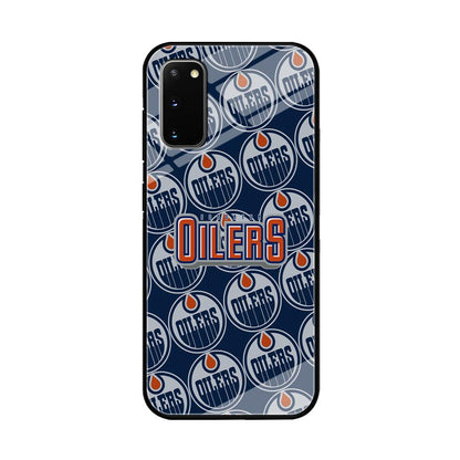 Edmonton Oilers Blue Patern Assembly Samsung Galaxy S20 Case-Oxvistore