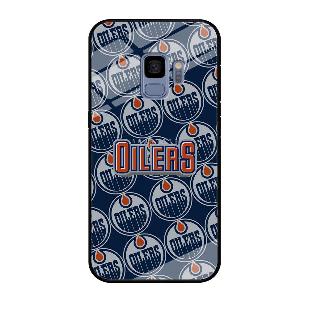 Edmonton Oilers Blue Patern Assembly Samsung Galaxy S9 Case-Oxvistore