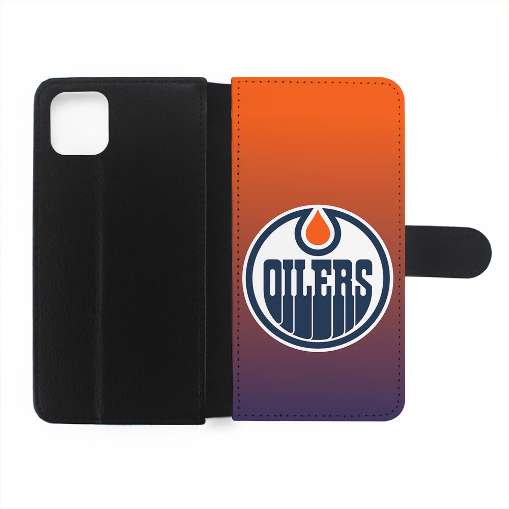 Edmonton Oilers Gradient Flip Wallet Phone Case