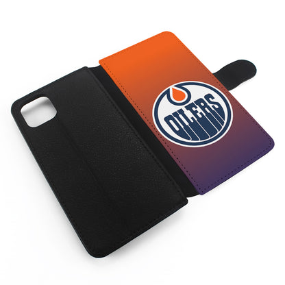 Edmonton Oilers Gradient Flip Wallet Phone Case