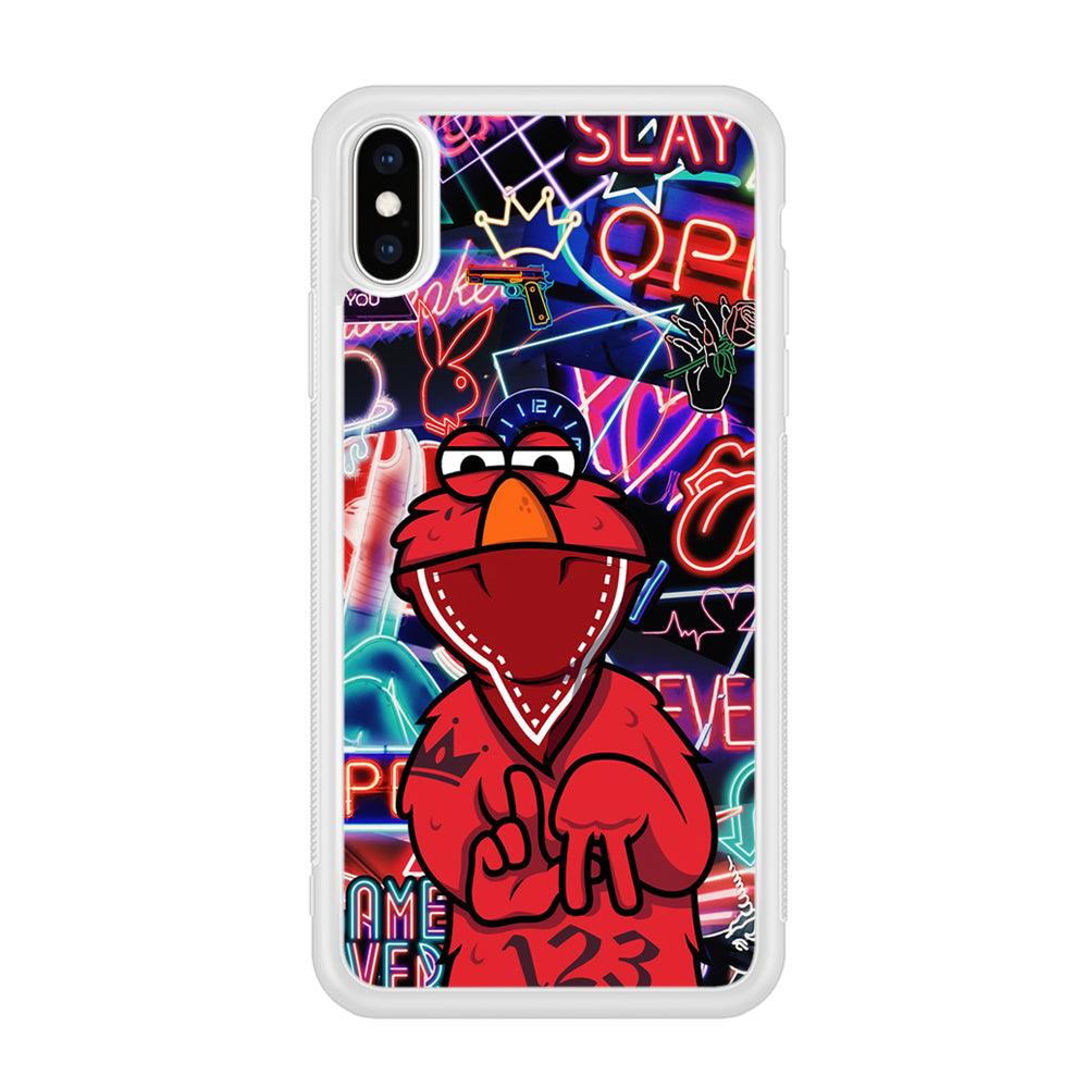 Elmo Rapping The Night iPhone X Case-Oxvistore