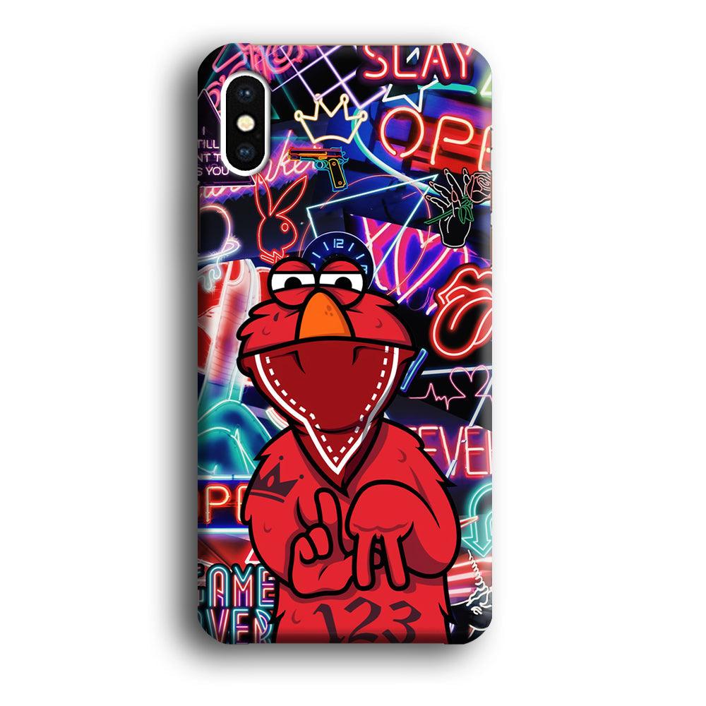 Elmo Rapping The Night iPhone X Case-Oxvistore