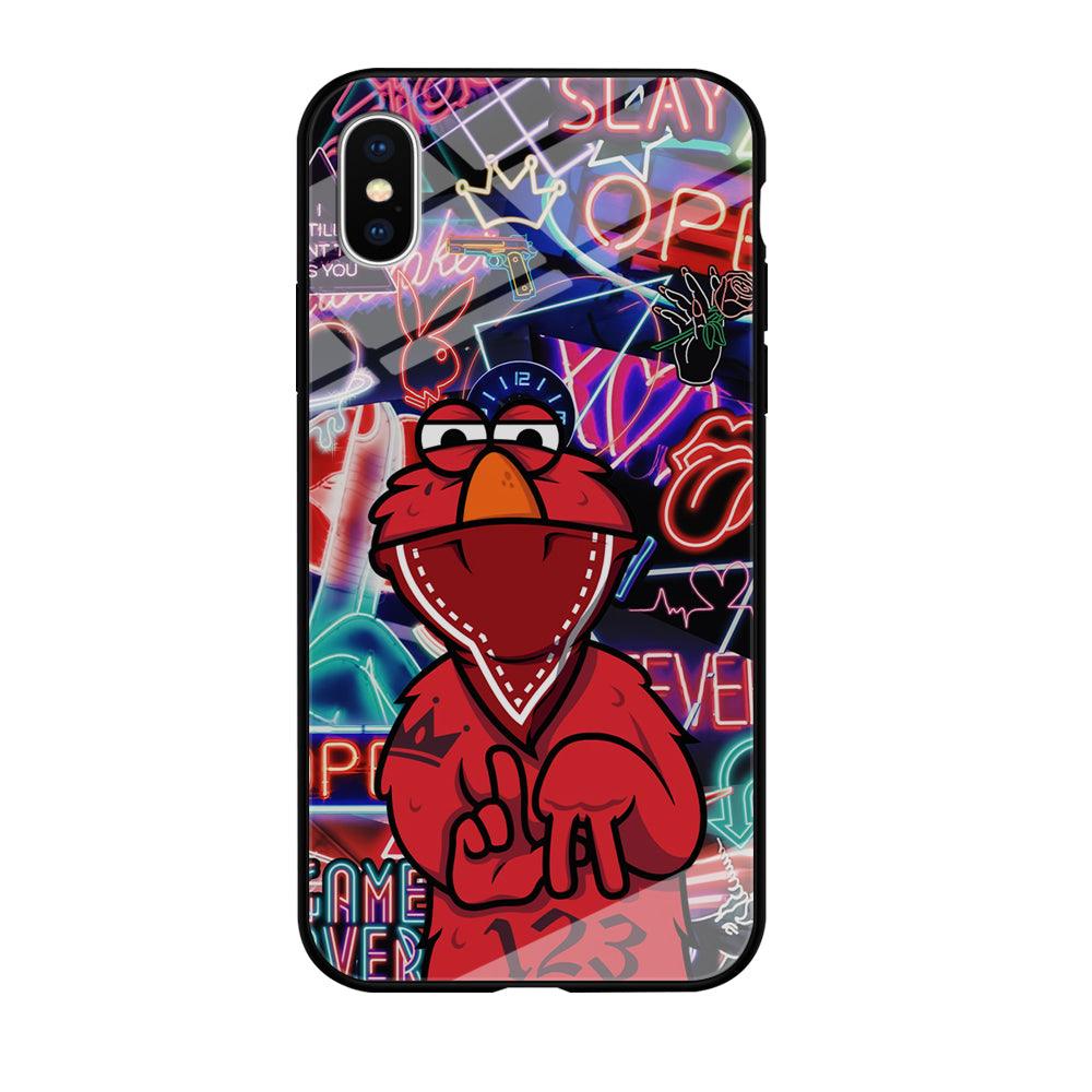 Elmo Rapping The Night iPhone X Case-Oxvistore