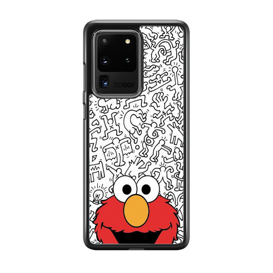 Elmo in Doodle Screen Samsung Galaxy S20 Ultra Case-Oxvistore