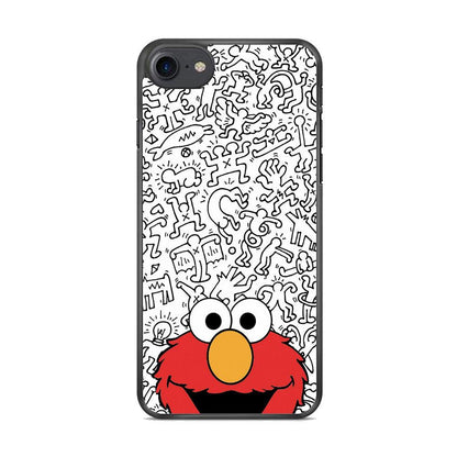 Elmo in Doodle Screen iPhone 8 Case-Oxvistore