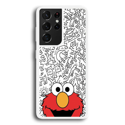 Elmo in Doodle Screen Samsung Galaxy S21 Ultra Case-Oxvistore