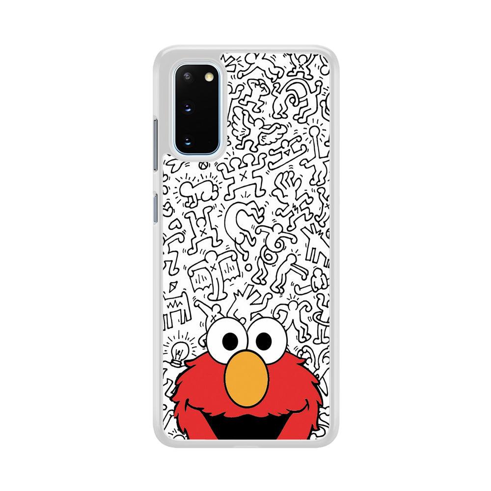 Elmo in Doodle Screen Samsung Galaxy S20 Case-Oxvistore