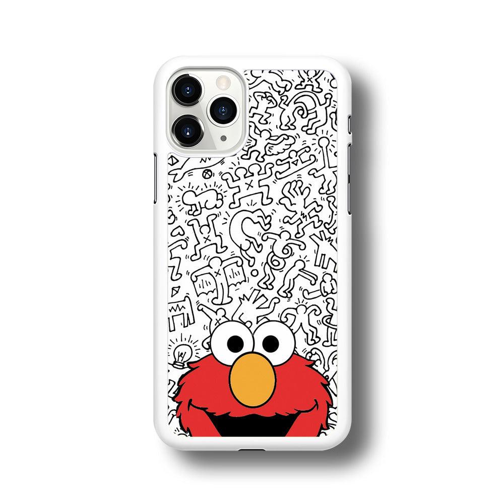 Elmo in Doodle Screen iPhone 11 Pro Max Case-Oxvistore